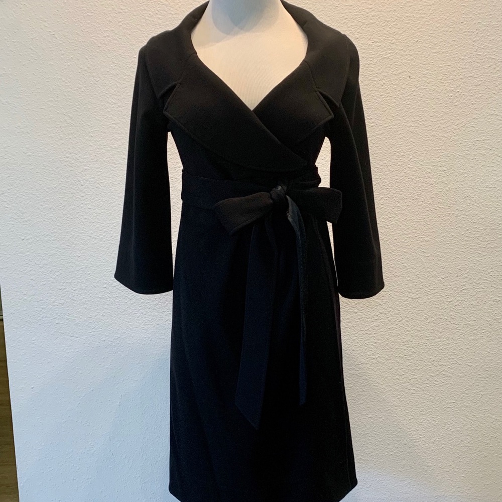 Diane Von Furstenberg Wool Double Knit Wrap Dress - Picture 2 of 8